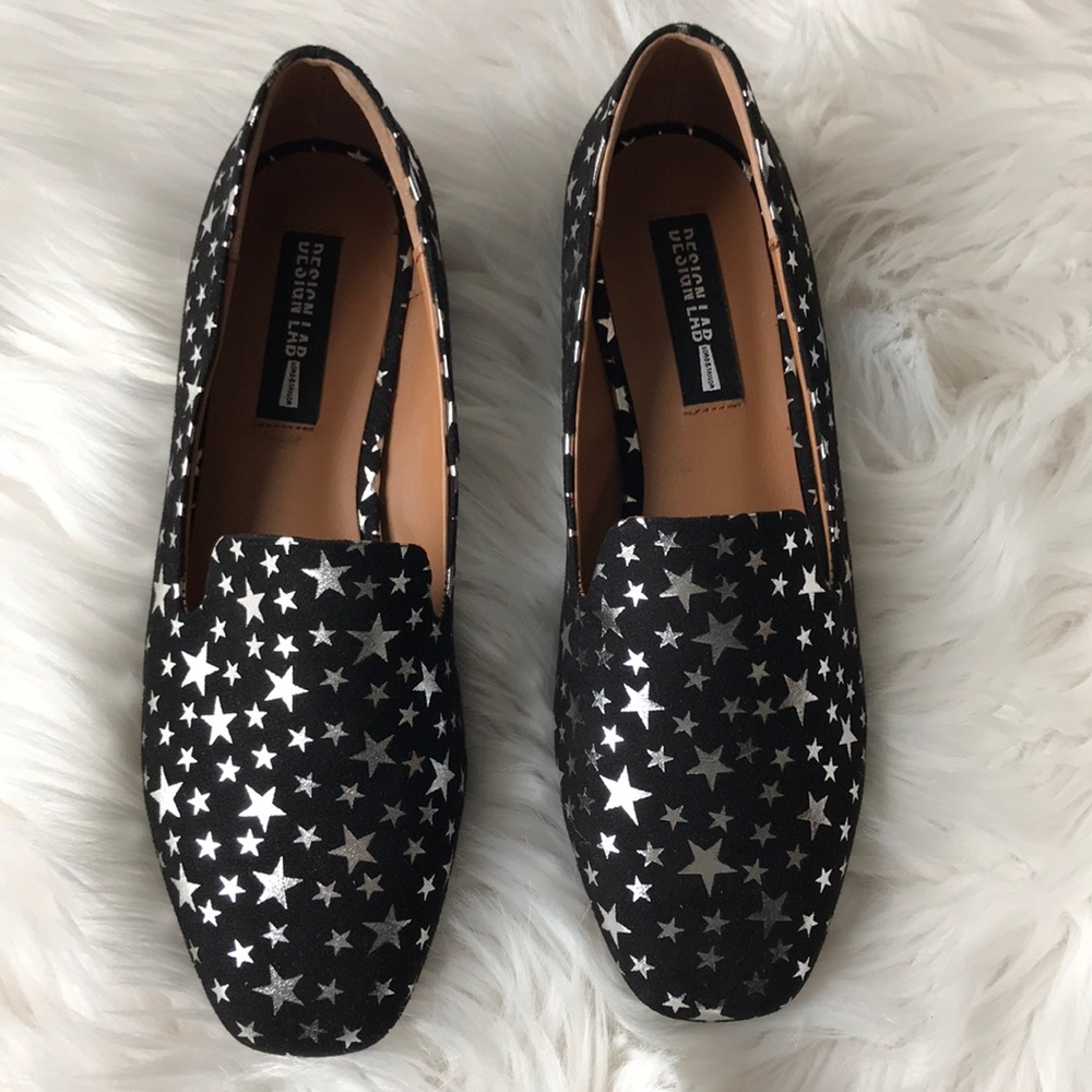 Design Lab Black Sammy Star Suede Slip On